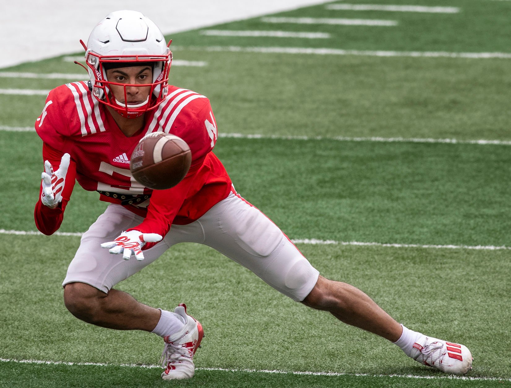 Nebraska football practice, 4.17